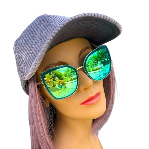 DIFF sunglasses oversized cateye turquoise Clarisse - Picture 3 of 16